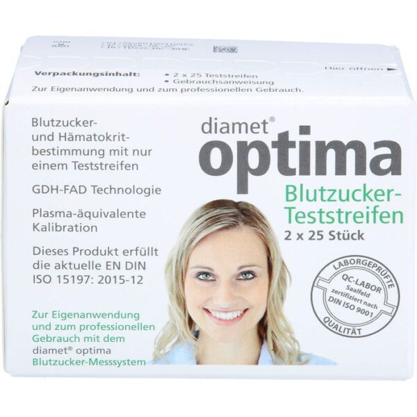 DIAMET optima Blutzucker Teststreifen 2in1 50 St.