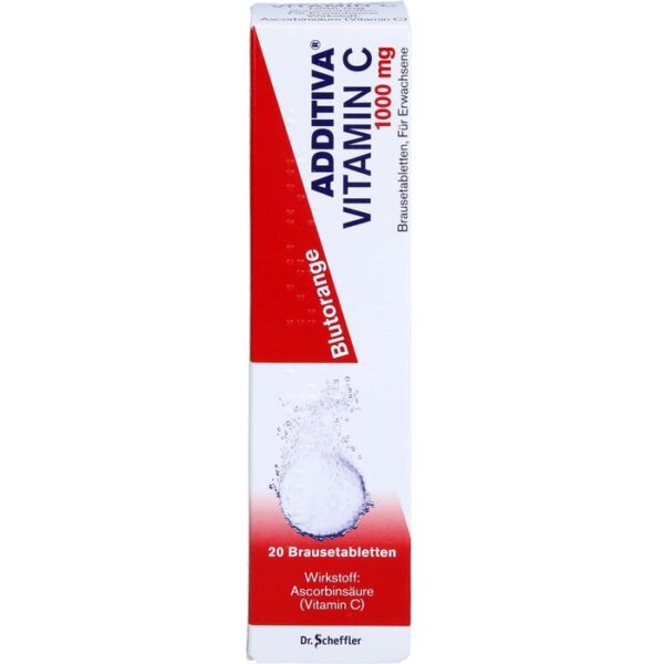 ADDITIVA Vitamin C Blutorange Brausetabletten 20 St.