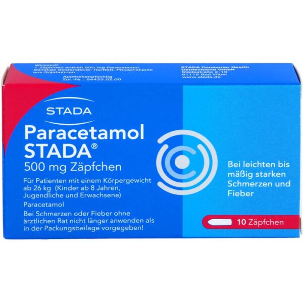 PARACETAMOL STADA 500 mg Zäpfchen 10 St.