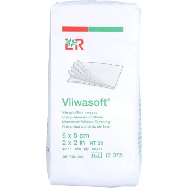 VLIWASOFT Vlieskompressen unsteril 5x5 cm 4l. 100 St.