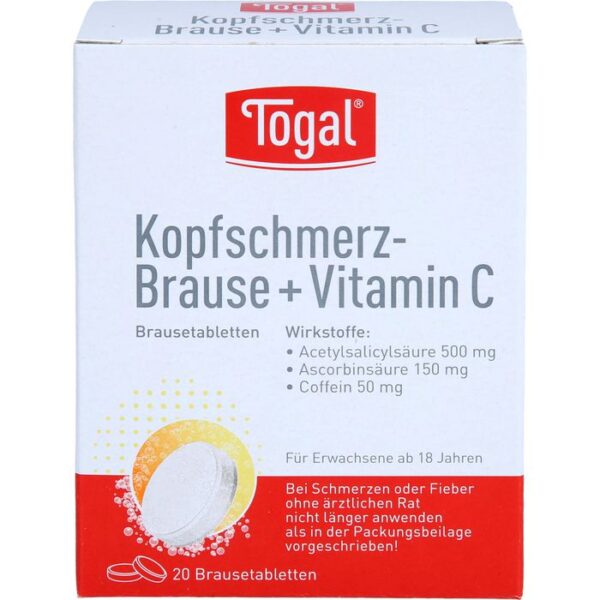 TOGAL Kopfschmerz-Brause + Vit.C Brausetabletten 20 St.