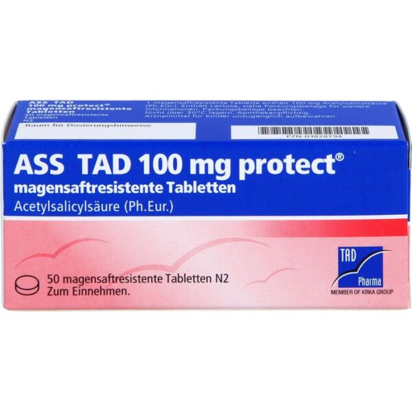 ASS TAD 100 mg protect magensaftres.Filmtabletten 50 St.