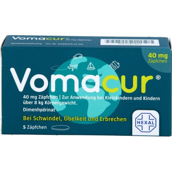 VOMACUR 40 Suppositorien 5 St.