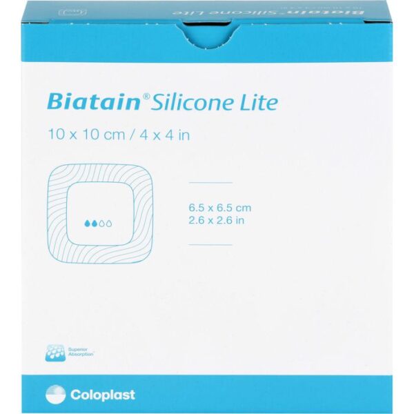 BIATAIN Silicone Lite Schaumverband 10x10 cm 10 St.