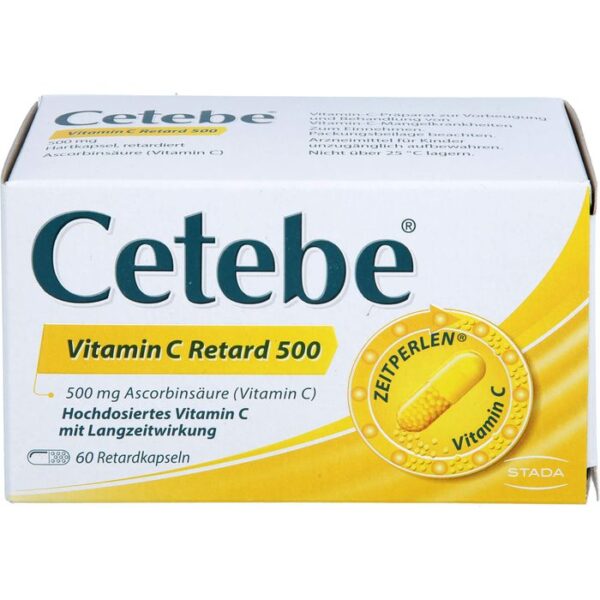 CETEBE Vitamin C Retardkapseln 500 mg 60 St.