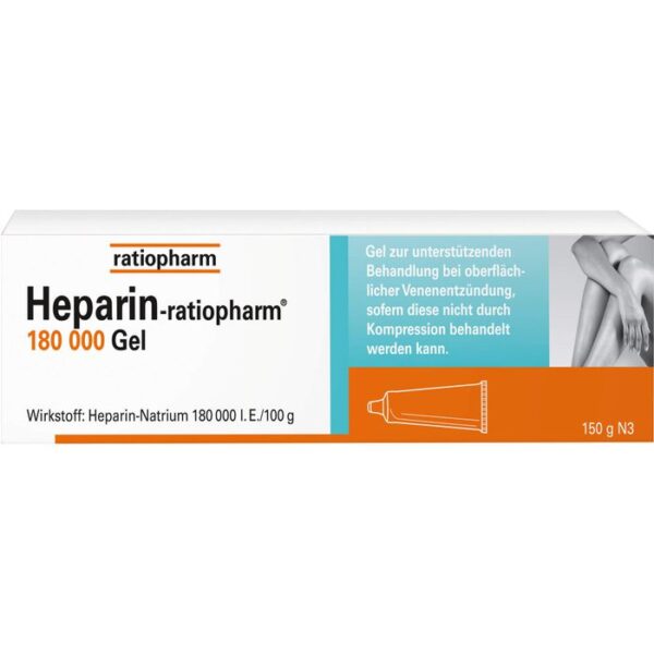 HEPARIN-RATIOPHARM 180.000 I.E. Gel 100 g