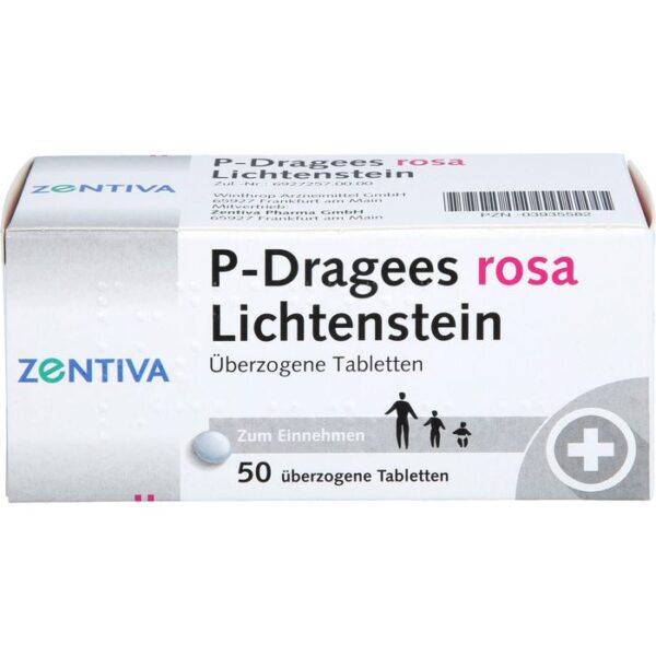 P DRAGEES rosa 50 St.