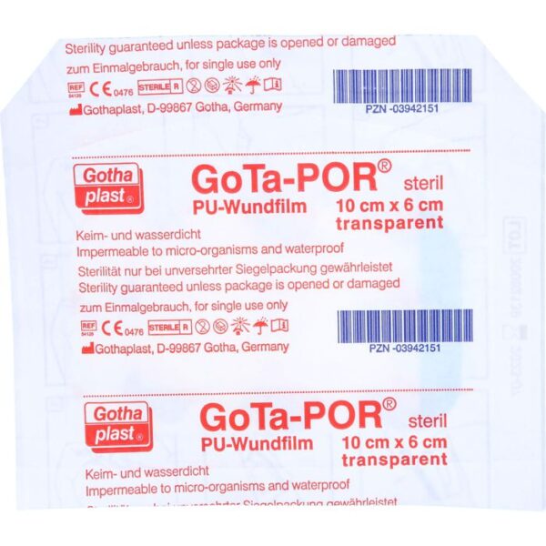 GOTA-POR PU Wundfilm 10x6 cm steril Pflaster 1 St.