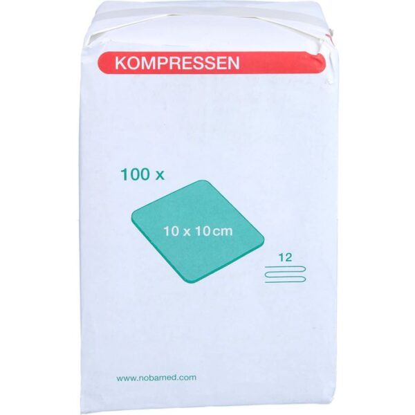 MULLKOMPRESSEN 10x10 cm unsteril 12fach grün 100 St.