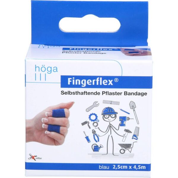 FINGERFLEX 2,5 cmx4,5 m blau latexfrei 1 St.