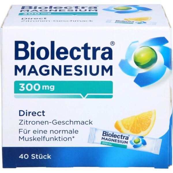 BIOLECTRA Magnesium 300 mg Direct Zitrone Sticks 40 St.