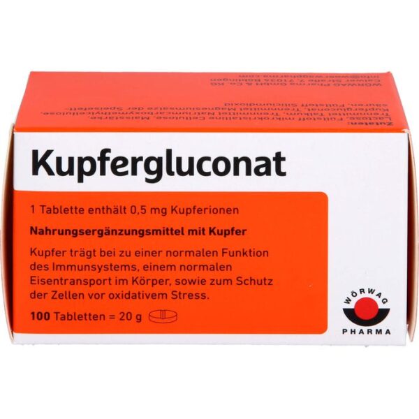 KUPFERGLUCONAT Tabletten 100 St.