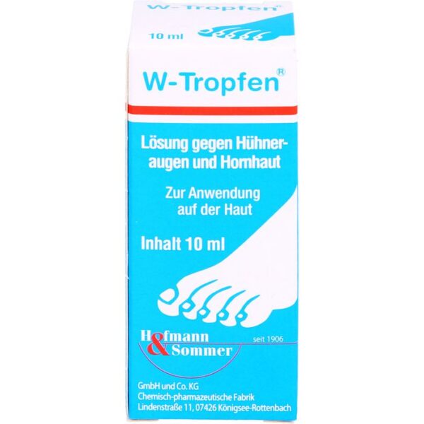 W-TROPFEN Lösung gegen Hühneraugen+Hornhaut 10 ml