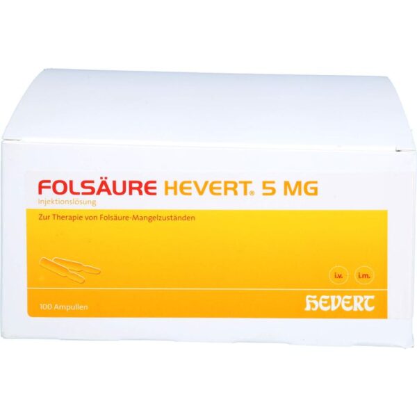 FOLSÄURE HEVERT 5 mg Ampullen 100 St.