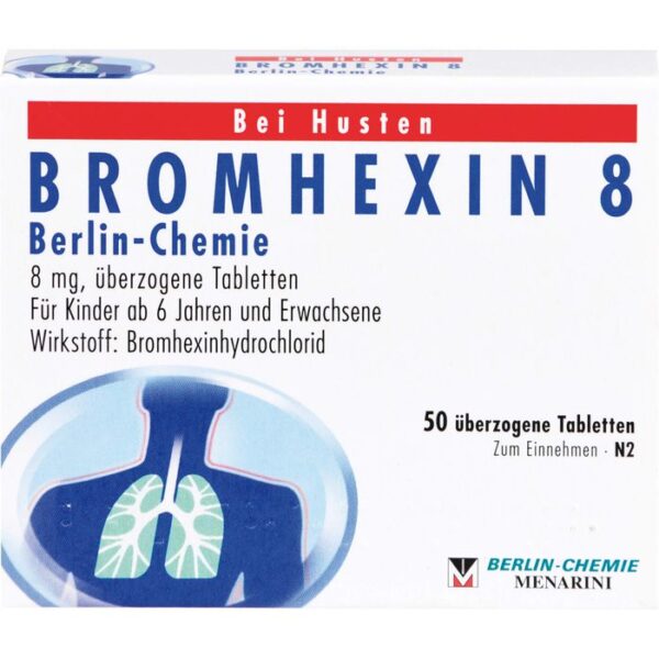 BROMHEXIN 8 Berlin Chemie überzogene Tabletten 50 St.