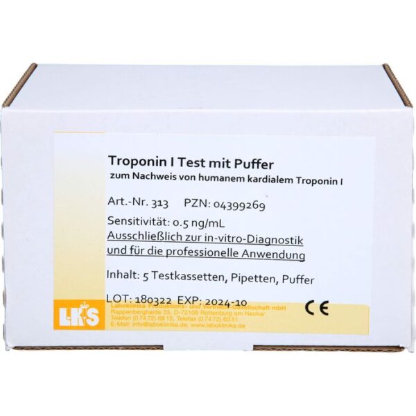 TROPONIN I mit Puffer Testkassetten 5 St.