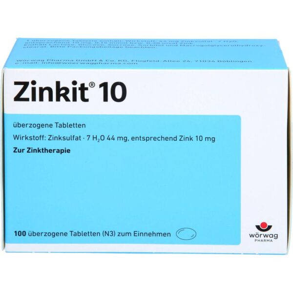 ZINKIT 10 überzogene Tabletten 100 St.