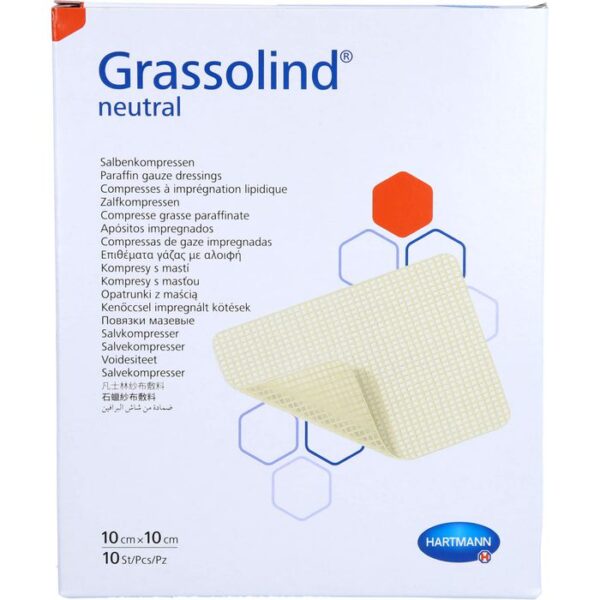 GRASSOLIND Salbenkompressen 10x10 cm steril 10 St.