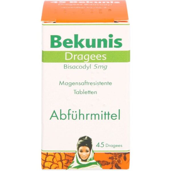 BEKUNIS Dragees Bisacodyl 5 mg magensaftres.Tabl. 45 St.