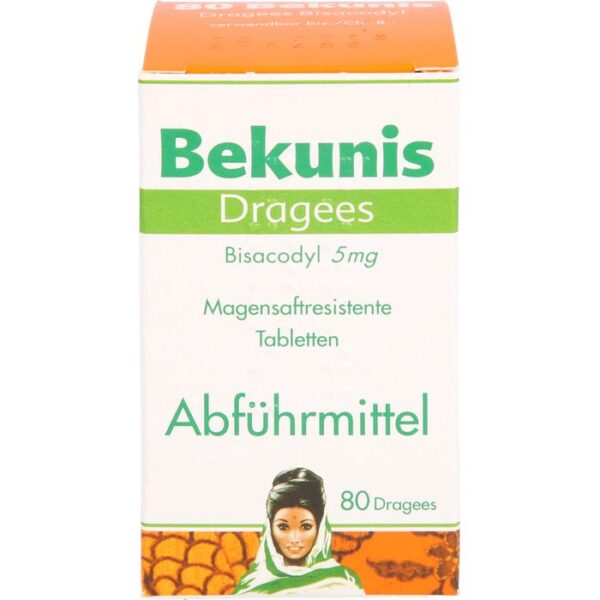 BEKUNIS Dragees Bisacodyl 5 mg magensaftres.Tabl. 80 St.