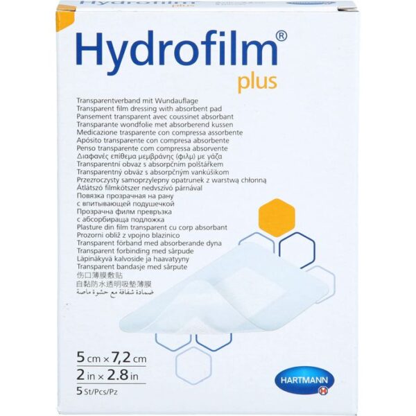 HYDROFILM Plus Transparentverband 5x7,2 cm 5 St.