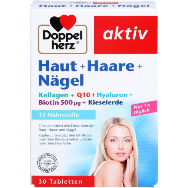 DOPPELHERZ Haut+Haare+Nägel Tabletten 30 St.