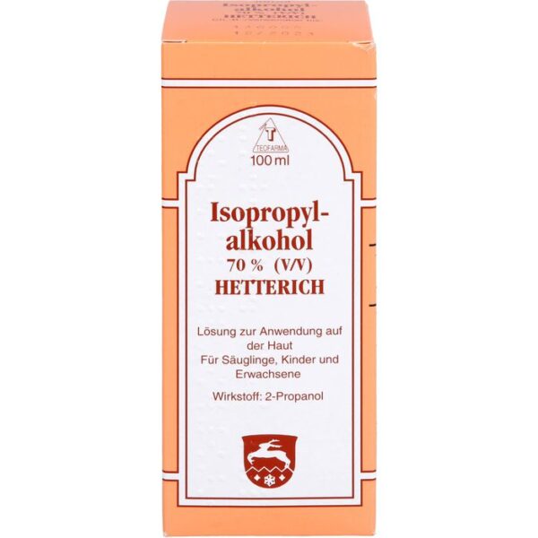 ISOPROPYLALKOHOL 70% V/V Hetterich 100 ml