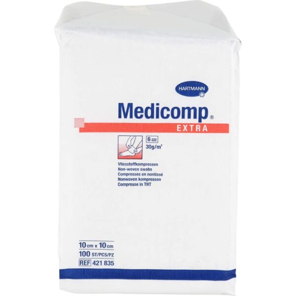 MEDICOMP extra Vlieskomp.unsteril 10x10 cm 6lagig 100 St.