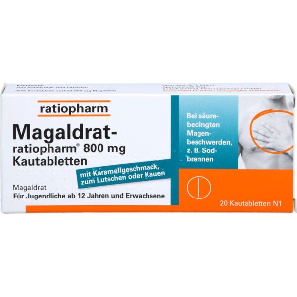 MAGALDRAT-ratiopharm 800 mg Tabletten 20 St.