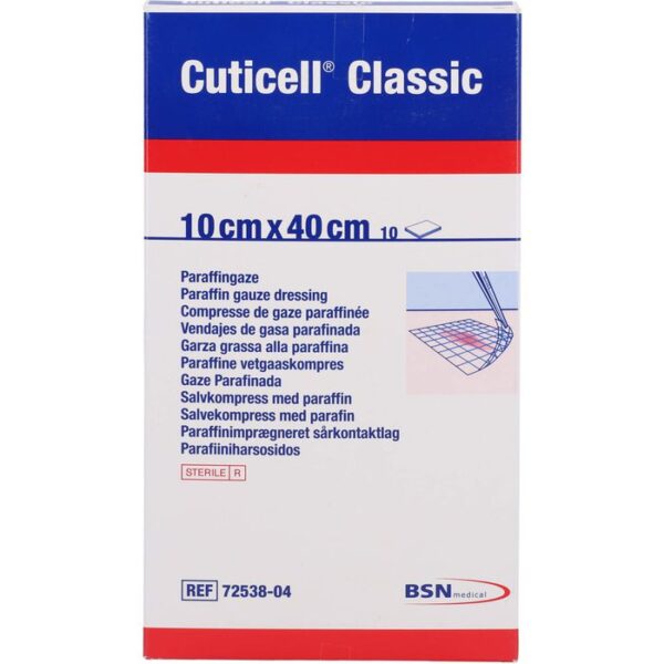 CUTICELL Classic Wundgaze 10x40 cm 10 St.