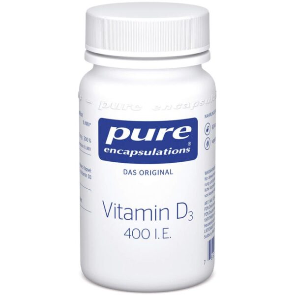 PURE ENCAPSULATIONS Vitamin D3 400 I.E. Kapseln 60 St.