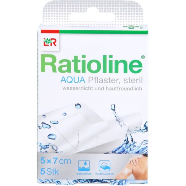 RATIOLINE aqua Duschpflaster Plus 5x7 cm steril 5 St.