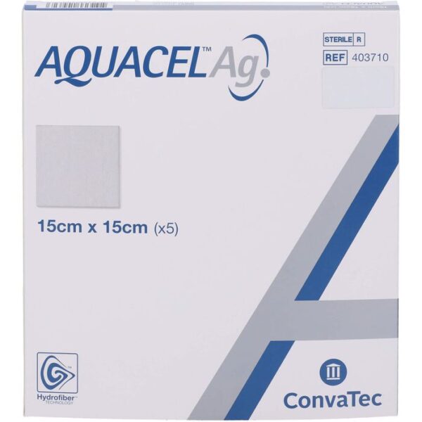 AQUACEL Ag 15x15 cm Kompressen 5 St.