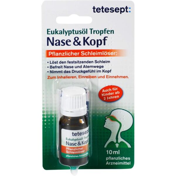 TETESEPT Eukalyptusöl Tropfen Nase & Kopf 10 ml