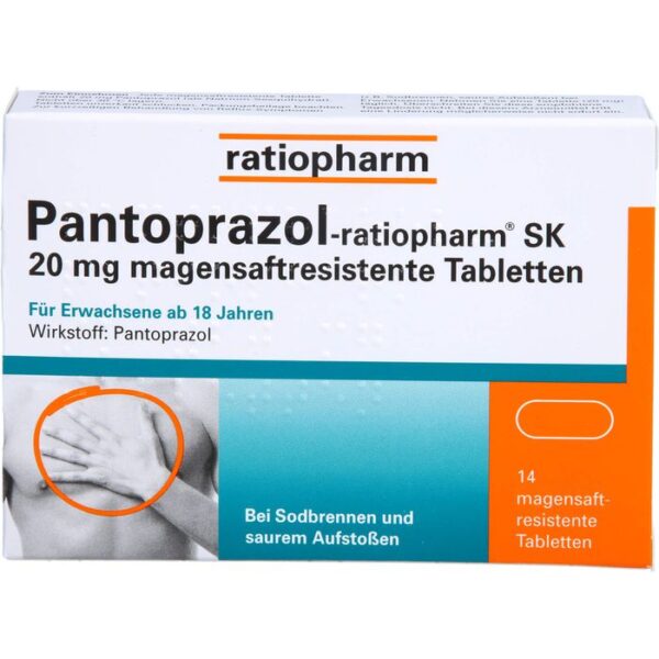 PANTOPRAZOL-ratiopharm SK 20 mg magensaftres.Tabl. 14 St.