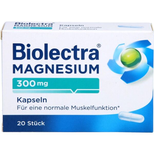 BIOLECTRA Magnesium 300 mg Kapseln 20 St.