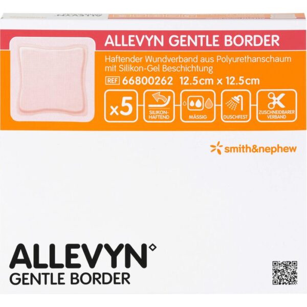 ALLEVYN Gentle Border 12,5x12,5 cm Schaumverb. 5 St.