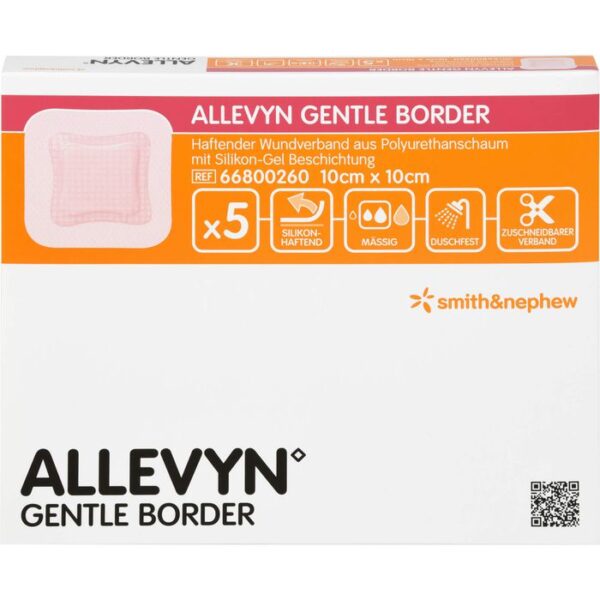 ALLEVYN Gentle Border 10x10 cm Schaumverb. 5 St.