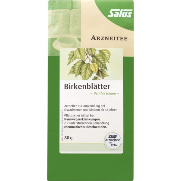 BIRKENBLÄTTER Tee Bio Betulae folium Salus 80 g