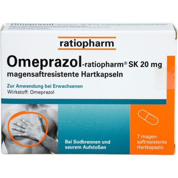 OMEPRAZOL-ratiopharm SK 20 mg magensaftr.Hartkaps. 7 St.