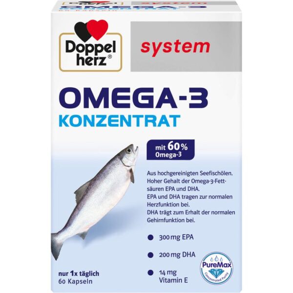 DOPPELHERZ Omega-3 Konzentrat system Kapseln 60 St.