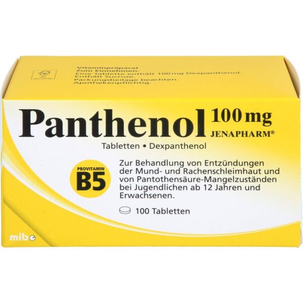 PANTHENOL 100 mg Jenapharm Tabletten 100 St.