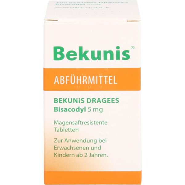 BEKUNIS Dragees Bisacodyl 5 mg magensaftres.Tabl. 100 St.