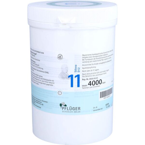 BIOCHEMIE Pflüger 11 Silicea D 12 Tabletten 4000 St.