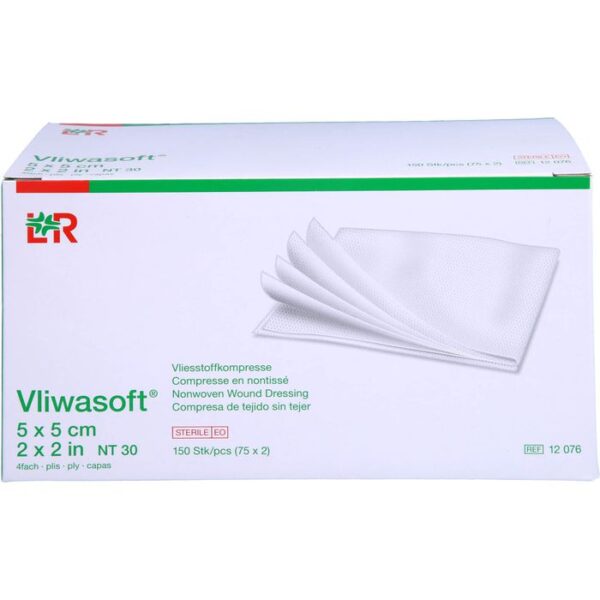 VLIWASOFT Vlieskompressen steril 5x5 cm 4l. 150 St.