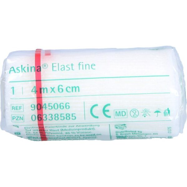 ASKINA Elast Fine Binde 6 cmx4 m cellophaniert 1 St.