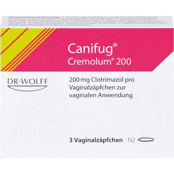 CANIFUG Cremolum 200 Vaginalsuppositorien 3 St.