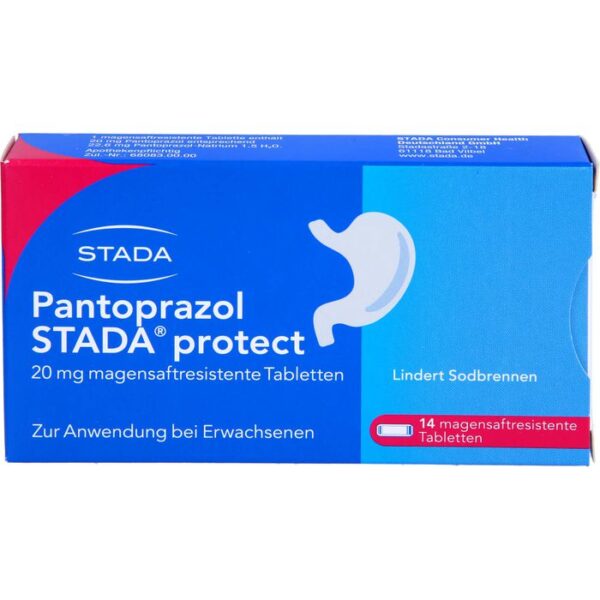 PANTOPRAZOL STADA protect 20 mg magensaftres.Tabl. 14 St.