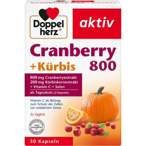 DOPPELHERZ Cranberry+Kürbis Kapseln 30 St.