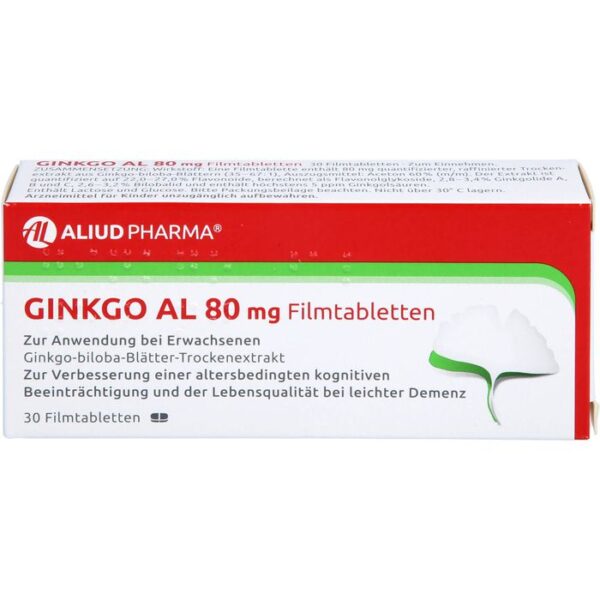 GINKGO AL 80 mg Filmtabletten 30 St.